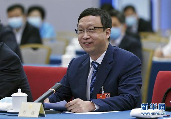  5月23日，全國政協(xié)委員劉旗在政協(xié)聯(lián)組會上發(fā)言。新華社記者 謝環(huán)馳 攝